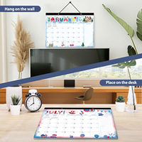 Calendrier de bureau Myway 2026, grand calendrier de bureau mensuel pour la planification et l'organisation, calendrier mural de bureau de 18 mois, planificateur de table