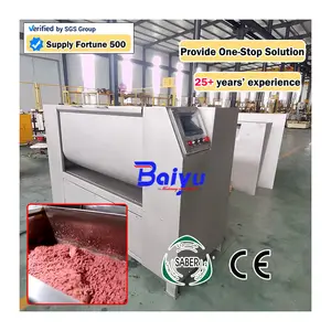 Baiyu SUS304 Automation Oatmeal Triple Single 2 Double Shaft Paddle Mixer