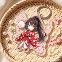 Porte-clés en acrylique personnalisé sur le thème de l'anime, différents styles d'accessoires de porte-clés en option