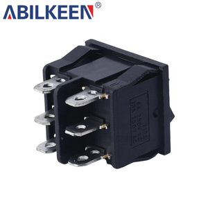 DPST ON-OFF-ON <strong>Rocker</strong> <strong>Switch</strong> 6 Pin <strong>T120</strong> Low Profile 32.3x25.3mm <strong>20A</strong> <strong>125VAC</strong> Factory Direct Wholesale - Product Image 3