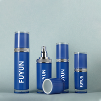 Ensemble de flacons et pots en plastique acrylique argenté de luxe écologiques Fuyun, avec pompe pulvérisateur, 50 ml/120 ml, certifié ISO9001