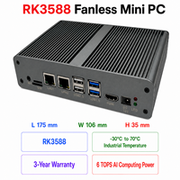 Mini PC Industrial Sin Ventilador Rockchip RK3588, 6 TOPS, DC12V, HDMI 2.1, SATA 3.0 de 2.5 Pulgadas, WIFI6, 4K, Garantía de 3 Años