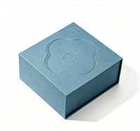 Boîte cadeau de luxe en papier magnétique avec logo personnalisé en relief, boîte à fleurs, emballage cosmétique pour parfum, boîte cadeau pour parfum
