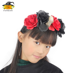 Diadema con diseño de calavera y flores de Halloween de Fankasi, accesorio para fiestas de disfraces, para niños y adultos - Product Image 4