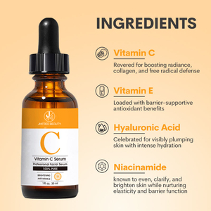 JMFREE Private Label Face Anti <strong>Aging</strong> Serum Niacinamide Hyaluronic Acid <strong>Vitamin</strong> C Skin Care Facial Serum - Product Image 4