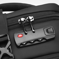Sac à dos pour ordinateur portable de luxe antivol, personnalisé avec logo, pour étudiants, 17 pouces, étanche, avec chargement USB et verrouillage par mot de passe