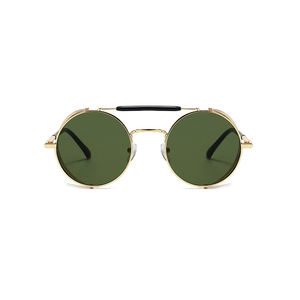 Fashion Hot Sell Side Shield Round Shape Metal Uv400 Vintage Gold Style Flip <strong>Top</strong> Sun <strong>Glasses</strong> for Men Women Steampunk Sun <strong>Glasses</strong> - Product Image 5