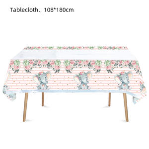 Lindo elefante Rosa tema Fiesta decoración estilo moderno taza de papel mantel niños cumpleaños lugar suministros - Product Image 3