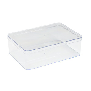 Caja de Regalo Rectangular Transparente de PS de Grado Alimenticio, Contenedor de Almacenamiento Transparente con Tapa y Esquinas Redondeadas, 1800 ml, Impresión Personalizada - Product Image 1