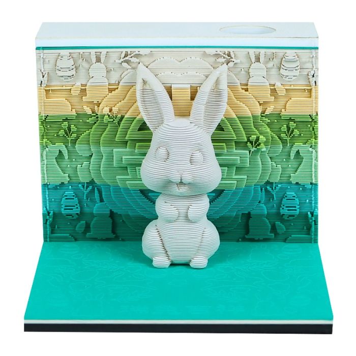 Green rabbit with calendar