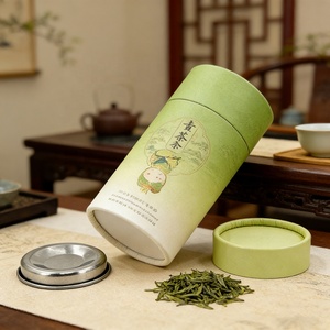 Envase Biodegradable Personalizado con Impresión de Tinta de Soya, Tubo Redondo para Alimentos, Lata para Té, Café, Matcha en Polvo, Especias y Frutos Secos - Product Image 1