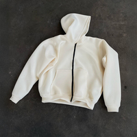 Sweat à capuche zippé surdimensionné en tissu Air Layer, style streetwear, personnalisé OEM pour hommes, fabricant de vêtements certifié