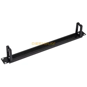 1U 19 inch Rack mount công cụ miễn phí bàn chải bảng điều chỉnh với quản lý cáp