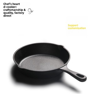 Poêle <span class=keywords><strong>en</strong></span> <span class=keywords><strong>fonte</strong></span>, petite poêle à frire, poêle à fond <span class=keywords><strong>plat</strong></span>, poêle traditionnelle pour la maison, grande poêle à œufs <span class=keywords><strong>en</strong></span> fer, compatible induction, non revêtue - Product Image 2