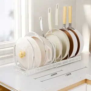 Многофункциональный Белый Выдвижной стеллаж для крышки кастрюли кухонный регулируемый стеллаж для хранения кастрюли Крышка для кухни