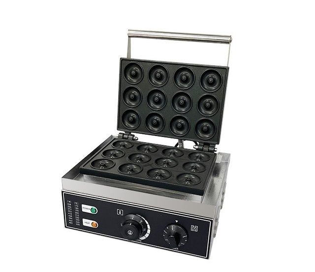 Commercial 12 Grid Donut Maker Machine Non Stick Electric Doughnut Making Machine for Restaurant and Snack Bar