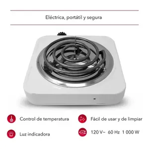 Mayware HY1000A <b>Electric</b> Indoor <b>Grill</b> White Non-Stick Ceramic Smokeless for Home and <b>Outdoor</b> Use with US Plug - Product Image 6
