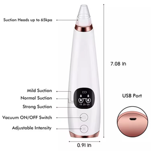 Limpiador de mano para la nariz, removedor de espinillas al vacío, impermeable, cabezal de limpieza profunda de poros, herramienta de belleza intercambiable - Product Image 1