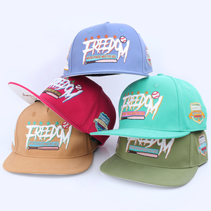 Casquette Snapback de luxe personnalisée avec logo brodé, couleur sport, visière plate, broderie 3D - Product Image 2