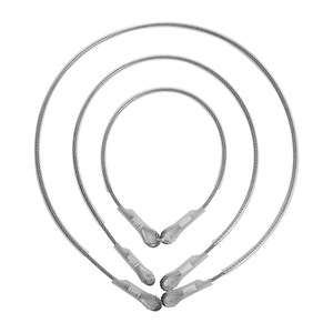 จุดยึดสายเคเบิลเหล็กซินด้า 25kN แบบคลิปหัวพร้อมปลอกป้องกัน PP สำหรับการกู้ภัยที่สูงและงานก่อสร้างโครงข่ายไฟฟ้า - Product Image 2