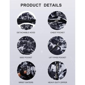 Ensemble veste et pantalon de ski pour homme FOXA, imperméable, isolé synthétiquement, tenue de snowboard pour les sports d'hiver - Product Image 3