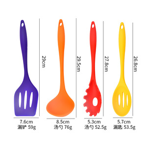 <b>Silicone</b> Kitchen Utensil Set 8 Piece Heat Resistant Cooking <b>Tools</b> Spatula Spoon Set for Non Stick Pans - Product Image 3