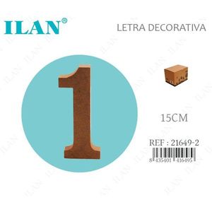 ILAN Lettera Decorativa 15 Cm Numero 1 Per Decorazione Murale - Product Image 3