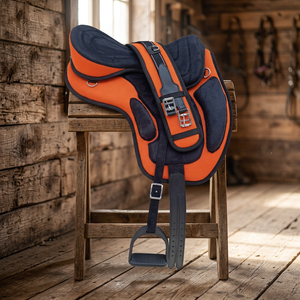 Freemax Selle de dressage légère style western en Cordura, sans arceau, avec accastillage SS et harnais en cuir véritable - Product Image 3