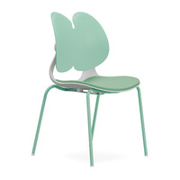 Chaise de bureau minimaliste moderne avec dossier papillon empilable, support lombaire et structure en plastique pour usage scolaire/formationnel