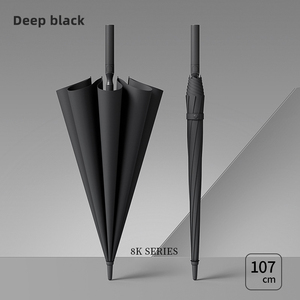 Ombrello da Golf dritto da 23 pollici a 8 costole moderno stile Business 107 cm <span class=keywords><strong>sotto</strong></span> il diametro di apertura semiautomatica per <span class=keywords><strong>la</strong></span> <span class=keywords><strong>pioggia</strong></span> per <span class=keywords><strong>la</strong></span> pubblicità - Product Image 1