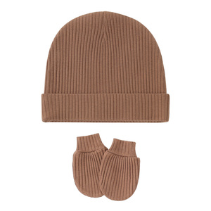 Ensemble <span class=keywords><strong>de</strong></span> mitaines et bonnets côtelés pour bébés nouveau-nés unisexes, filles et garçons, automne, gants et bonnets doux pour nourrissons et tout-petits, ensemble cadeau - Product Image 5