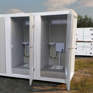 Cabina de inodoro móvil para exteriores de acero con panel sándwich VIP prefabricado de estilo moderno para adultos uso doméstico portátil - Product Image 1