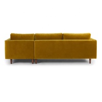Modernes Getuftetes L-förmiges Stoffsofa Ecksofa mit Rechter Armlehne Abnehmbarer Bezug 3-Sitzer für Esszimmer Schlafzimmer Wohnzimmer Apartment Fitnessraum