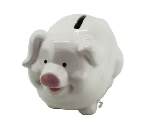 Tirelire en forme de cochon en céramique dur dolomite mignon cochon banquier meilleure vente cochon économiseur d'argent