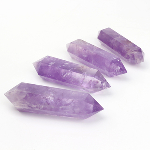คริสตัลอเมทิสต์ธรรมชาติแบบสองปลายสำหรับการบำบัด - Product Image 2