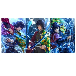 Wholesale Newest Demon Slayer 3D Poster Tomioka Giyuu Flip Lenticular Posters Wall Art Manga Decor