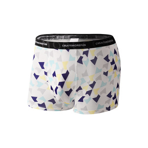 Sous-vêtements d'été en soie de glace fine et respirante pour hommes Mode <span class=keywords><strong>Graffiti</strong></span> imprimé élastique Logo personnalisé Slips pour hommes Boxers - Product Image 5
