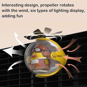 2 件装飞行员汽车空气清新剂，可爱小鸭汽车出风口夹式空气清新剂汽车出风口风扇扩香器 - Product Image 4