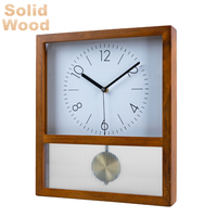 Horloge de table classique en bois de style rétro antique avec pendule