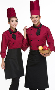 Hoge Kwaliteit Unisex Chef Uniform Hotel Keuken Werkkleding Korte Mouwen Chef Restaurant Uniform Koken Shirt Jas + Hoed + schort - Product Image 4