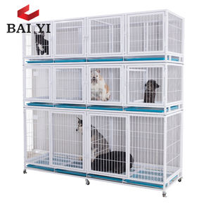 Toz kaplı kaplama ile istiflenebilir çok katmanlı Metal köpek kafesi evcil hayvanlar için dayanıklı ve yerden tasarruf - Product Image 1