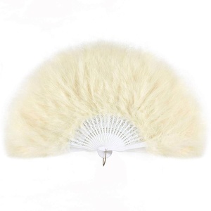 Éventail en plumes d'autruche teintes en gros pour la danse, 100 pièces MOQ, cadeau de fête de Noël, durable et tendance - Product Image 4
