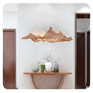 Nouveau 2026 tendance nouveau <span class=keywords><strong>café</strong></span>-bar moderne suspendu chinois en bois lit <span class=keywords><strong>phare</strong></span> LED salon maison luxe applique murale - Product Image 3