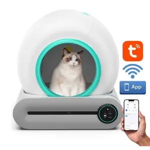 KINYU originale fashion design a basso rumore app wifi touch control intelligente elettrico lettiera per gatti scatola automatica autopulente