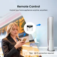 Control Remoto Inteligente WiFi IR Broadlink RM5 Plus con Sensor de Temperatura y Humedad Integrado, Compatible con Alexa y Google Home, Conexión Climática