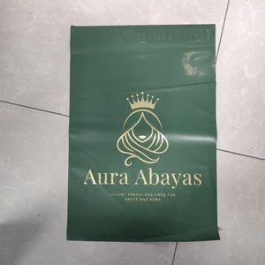 Custom Dark Green Poly Mailer <b>Bag</b> With Gold Printed Logo, Self Seal Plastic Shipping Envelope for Clothing <b>Packing</b> - Product Image 1