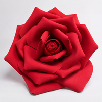 Rose géante en papier faite à la main, fleur artificielle pour décoration extérieure de mariage, fête, Noël et Halloween, vente en gros