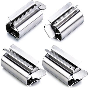 Acier inoxydable métal cosmétiques nettoyant extrudeuse pinces <span class=keywords><strong>dentifrice</strong></span> distributeur <span class=keywords><strong>Tube</strong></span> presse-agrumes <span class=keywords><strong>pour</strong></span> ensembles de salle de bain - Product Image 2