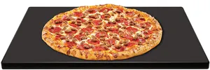 Cung Cấp Nhà Máy Đá Nướng PIZZA | Đá Pizza Hình Chữ Nhật Để Nướng Lò & Nướng BBQ, Đá Pizza Cordierite Tráng Men Màu Đen