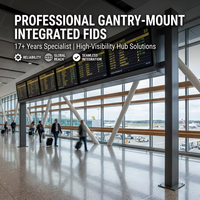 Affichage LCD intégré multi-panneaux FIDS pour aéroports, monté sur portique, pour passerelles aériennes et signalisation directionnelle